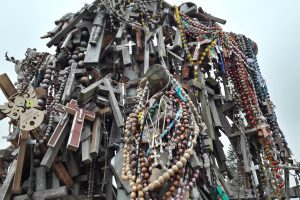 Holy rosaries in the Hill of crosses
