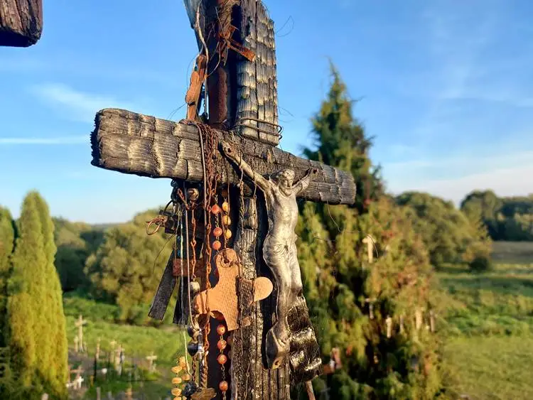 Burnt wooden cross